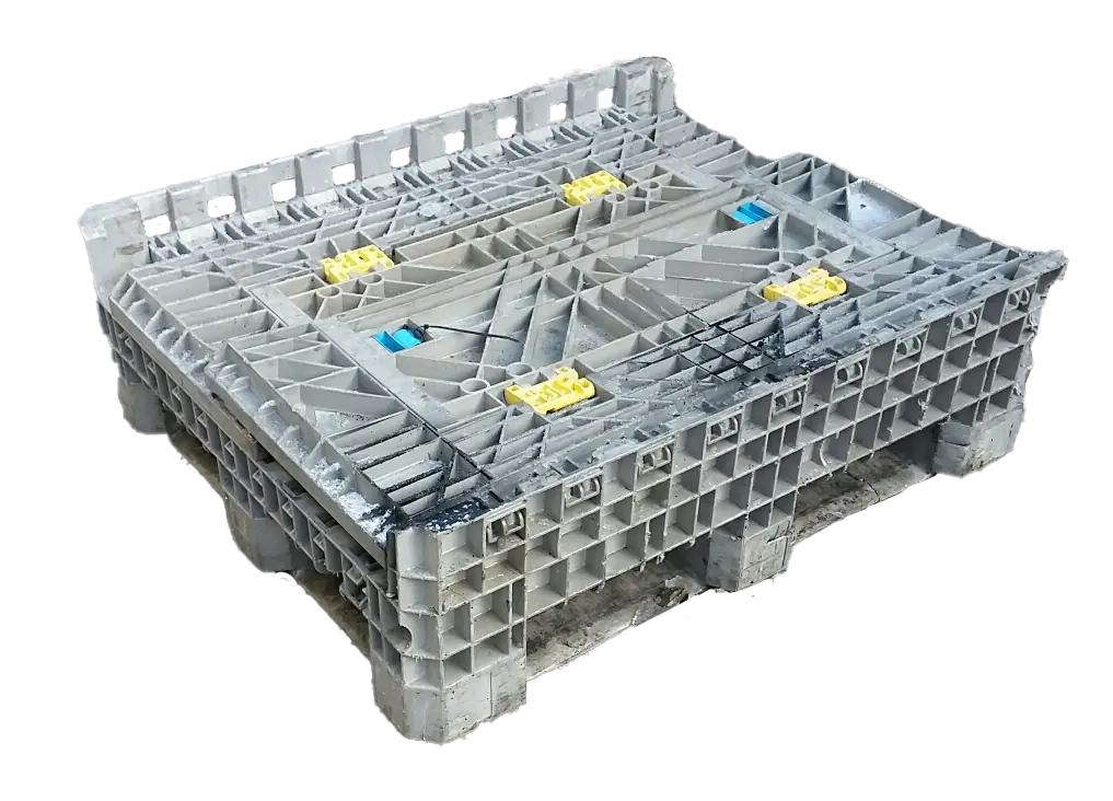 Reconditioned BCD 40" x 48" x 34" Mixed Color Bulk Container - Image 2