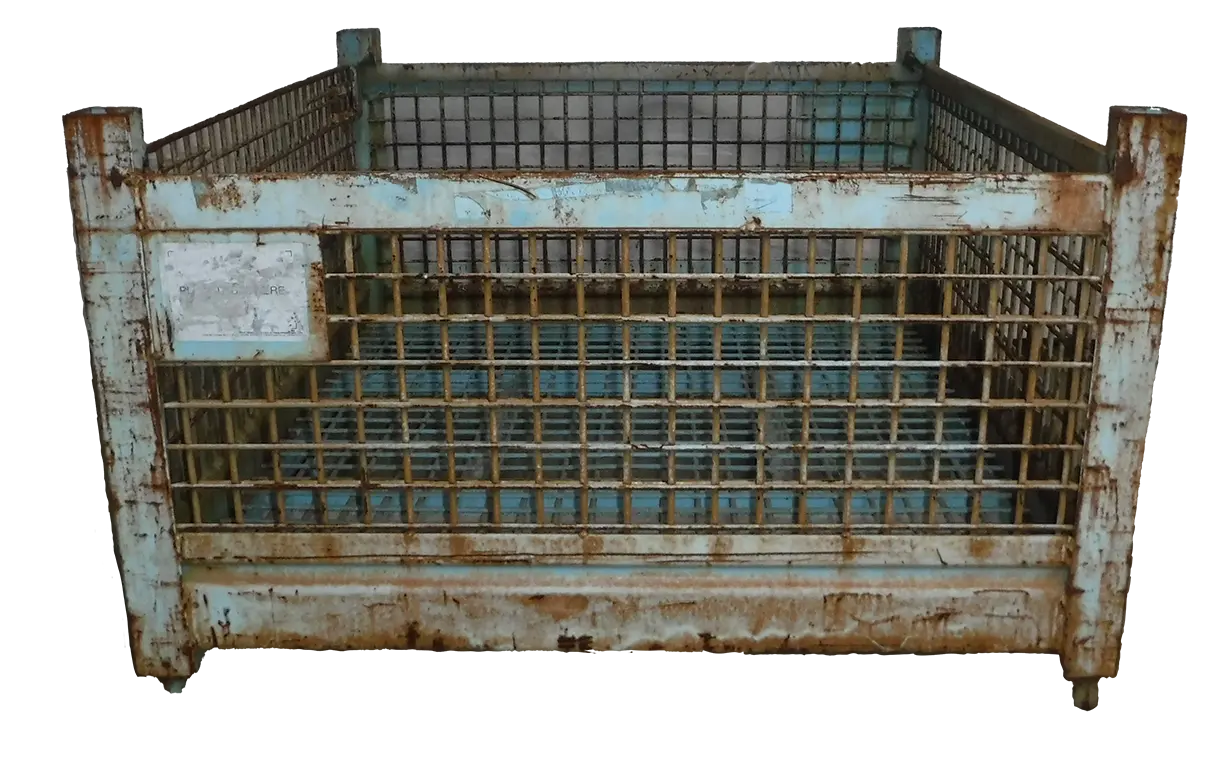Used BCD 54" x 48" x 30" Wire Basket 54" Side - 1 Drop Door - Image 3
