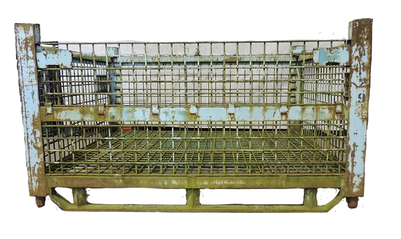 Used BCD 54" x 48" x 30" Wire Basket 54" Side - 1 Drop Door
