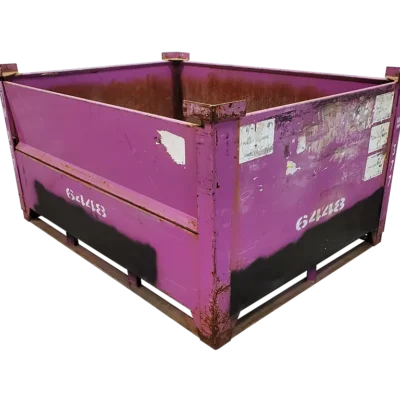 Used BCD 64″ x 48″ x 34″ Steel Tub 1 Drop Door 64″ Side