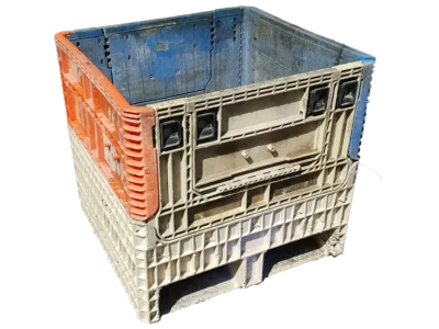 Reconditioned BCD 30" x 32" x 30" Mixed Color Collapsible Bulk Container