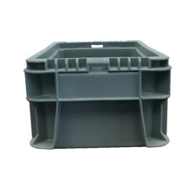 Used BCD  12″ x 7″ x 5″ Gray Hand Tote Smooth Bottom