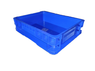 New Schaefer 15" x 12" x 4" Blue Hand Tote Reinforced Bottom