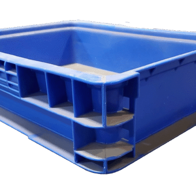 Used BCD  15″ x 12″ x 4″ Blue Hand Tote Reinforced Bottom