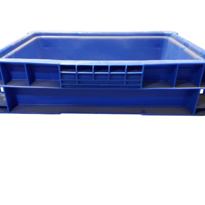 Used BCD  15″ x 12″ x 4″ Blue Hand Tote Reinforced Bottom