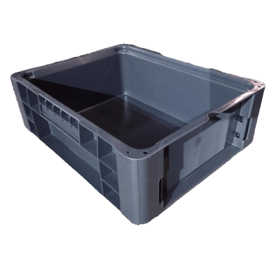 New Schaefer 15″ x 12″ x 5″ Gray Hand Tote Smooth Bottom