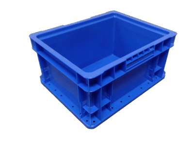 New Schaefer 15" x 12" x 7" Blue Hand Tote Smooth Bottom