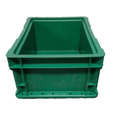 New Schaefer 15″ x 12″ x 7″ Green Hand Tote Smooth Bottom