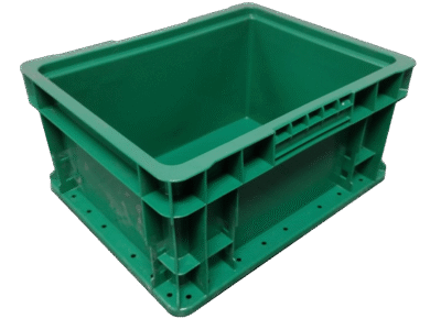 New Schaefer 15" x 12" x 7" Green Hand Tote Smooth Bottom