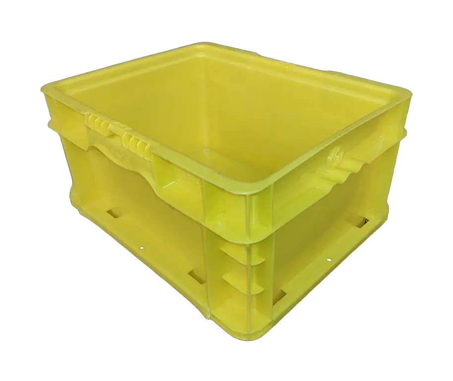 New Orbis 15" x 12" x 7" Yellow Hand Tote Smooth Bottom