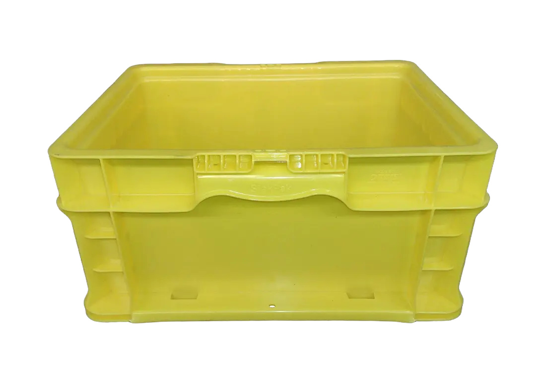 New Orbis 15" x 12" x 7" Yellow Hand Tote Smooth Bottom - Image 3