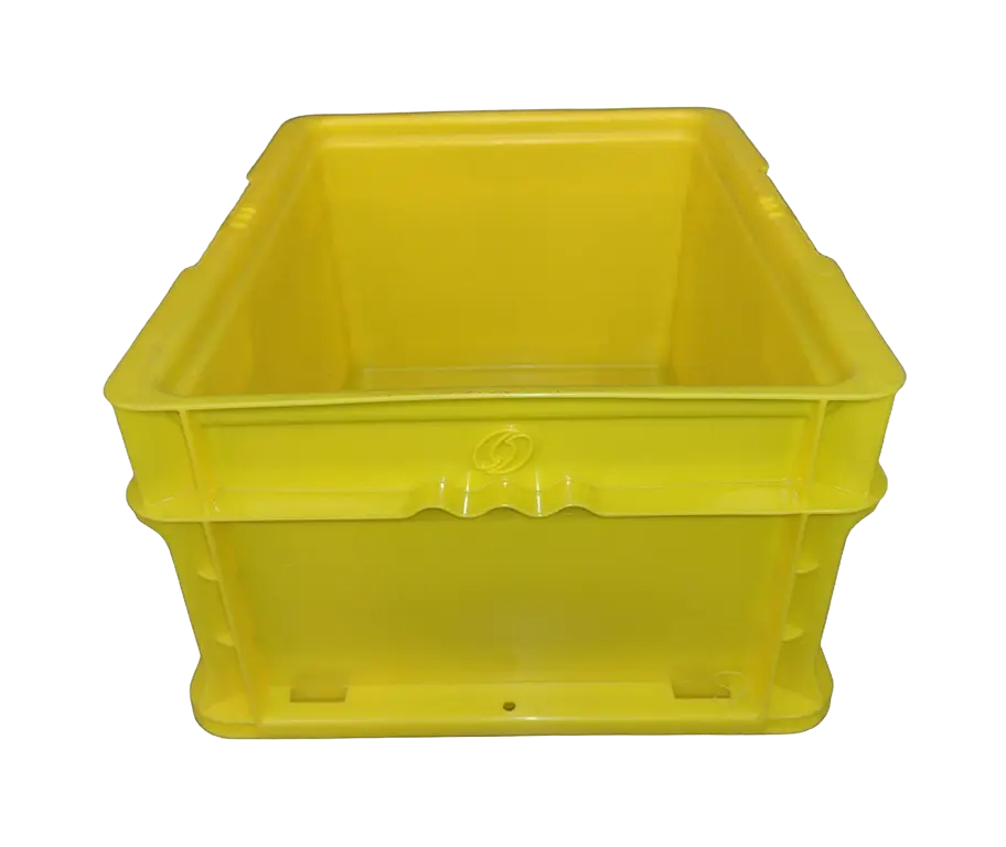 New Orbis 15" x 12" x 7" Yellow Hand Tote Smooth Bottom - Image 4