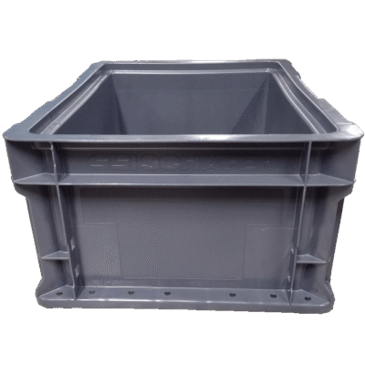 New Schaefer 15″ x 12″ x 7″ Gray Hand Tote Smooth Bottom