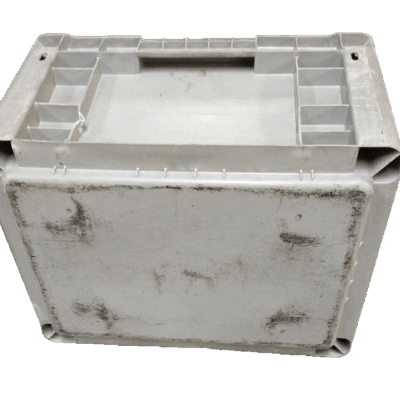 Used BCD  15″ x 12″ x 8″ Gray Hand Tote Smooth Bottom