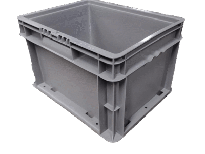 New Buckhorn 15" x 12" x 9" Gray Hand Tote Smooth Bottom