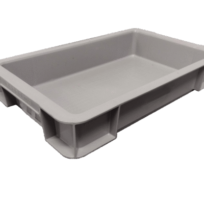 Used BCD  11″ x 17″ x 3″ Gray Hand Tote Reinforced Bottom