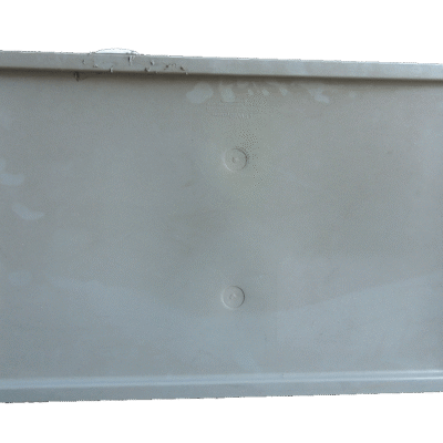 Used BCD  24″ x 15″ x 1″ Gray Hand Tote Lid