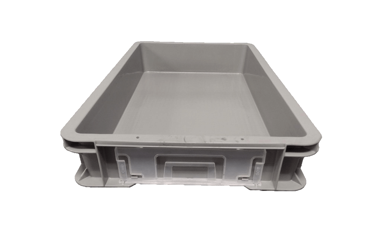 Used BCD 24" x 14.5" x 3.75" Gray Hand Tote Reinforced Bottom - Image 4