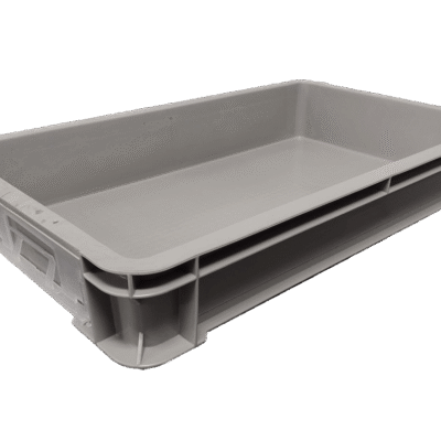 Used BCD  24″ x 14.5″ x 3.75″ Gray Hand Tote Reinforced Bottom