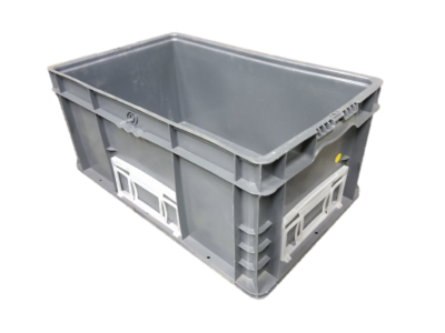 Used BCD  24" x 15" x 11" Gray Hand Tote Reinforced Bottom
