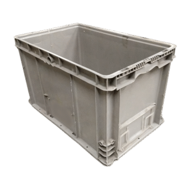 Used BCD  24″ x 15″ x 14″ Gray Hand Tote Smooth Bottom