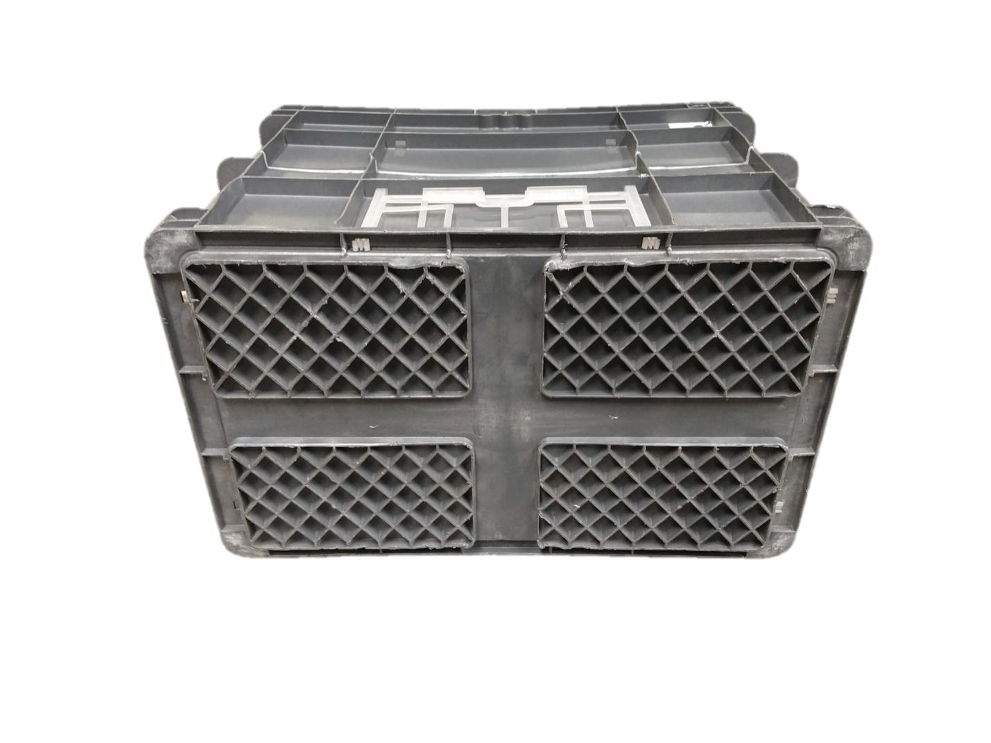 Used BCD 24" x 15" x 16" Gray Cut/Weld Hand Tote Reinforced Bottom - Image 2