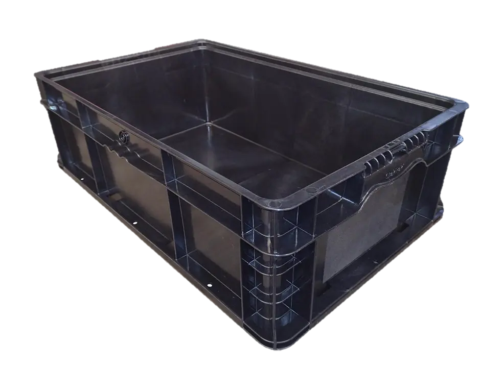 New Orbis 24" x 15" x 7" Black Hand Tote Smooth Bottom