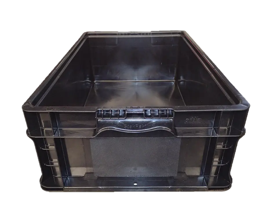 New Orbis 24" x 15" x 7" Black Hand Tote Smooth Bottom - Image 4
