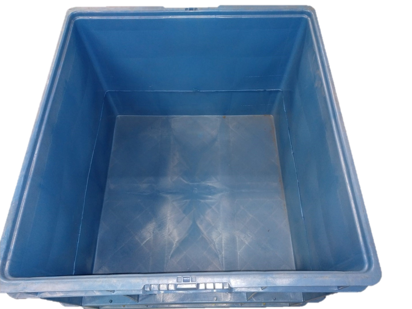 Used BCD 24" x 22" x 16" Blue Cut/Weld Hand Tote Reinforced Bottom - Image 2