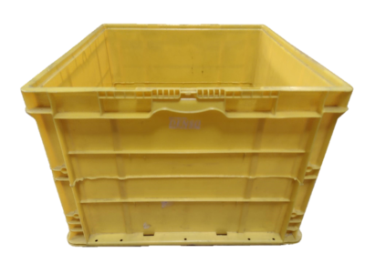 Used BCD  24" x 22" x 16" Yellow Cut/Weld Hand Tote Reinforced Bottom