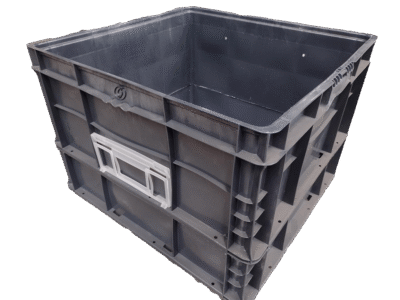 Used BCD  24" x 22" x 16" Gray Cut/Weld Hand Tote Reinforced Bottom