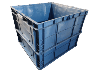 Used BCD  24" x 22" x 18" Blue Cut/Weld Hand Tote Reinforced Bottom