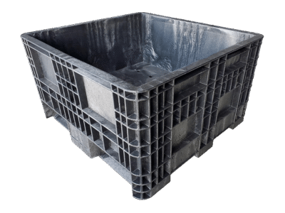 New Orbis 30" x 32" x 18" All Black Fixed Wall Bulk Container