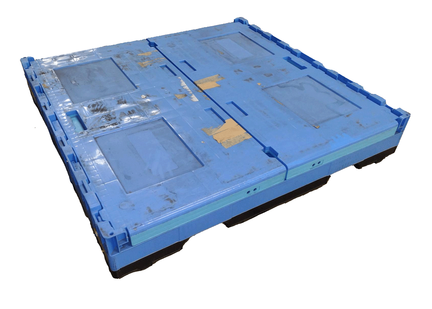 Reconditioned BCD 44.5" x 46.5" x 30" All Blue Collapsible Container - Image 4