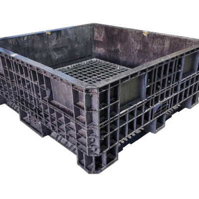 Reconditioned BCD 45″ x 48″ x 19″ All Black Fixed Wall Bulk Container