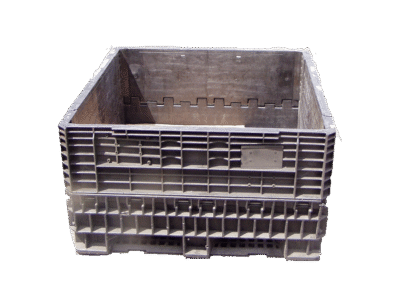 Reconditioned BCD 45" x 48" x 25" All Black Collapsible Bulk Container