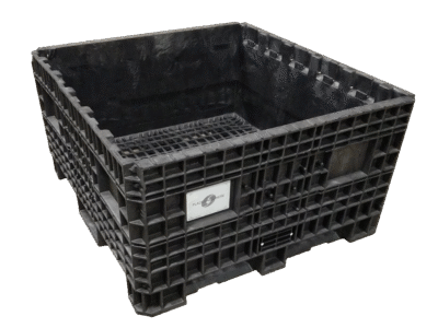 Reconditioned BCD 45" x 48" x 25" All Black Fixed Wall Bulk Container