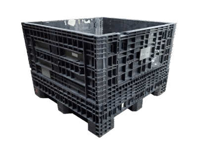 Reconditioned BCD 45" x 48" x 34" All Black Collapsible Bulk Container