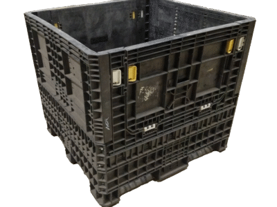 4548-42-RAB-1 Reconditioned BCD 45" x 48" x 42" All Black Collapsible Bulk Container