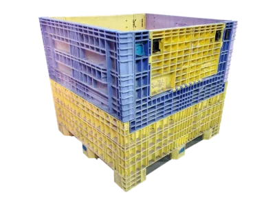 Reconditioned BCD 45" x 48" x 44" Mixed Color Collapsible Bulk Container