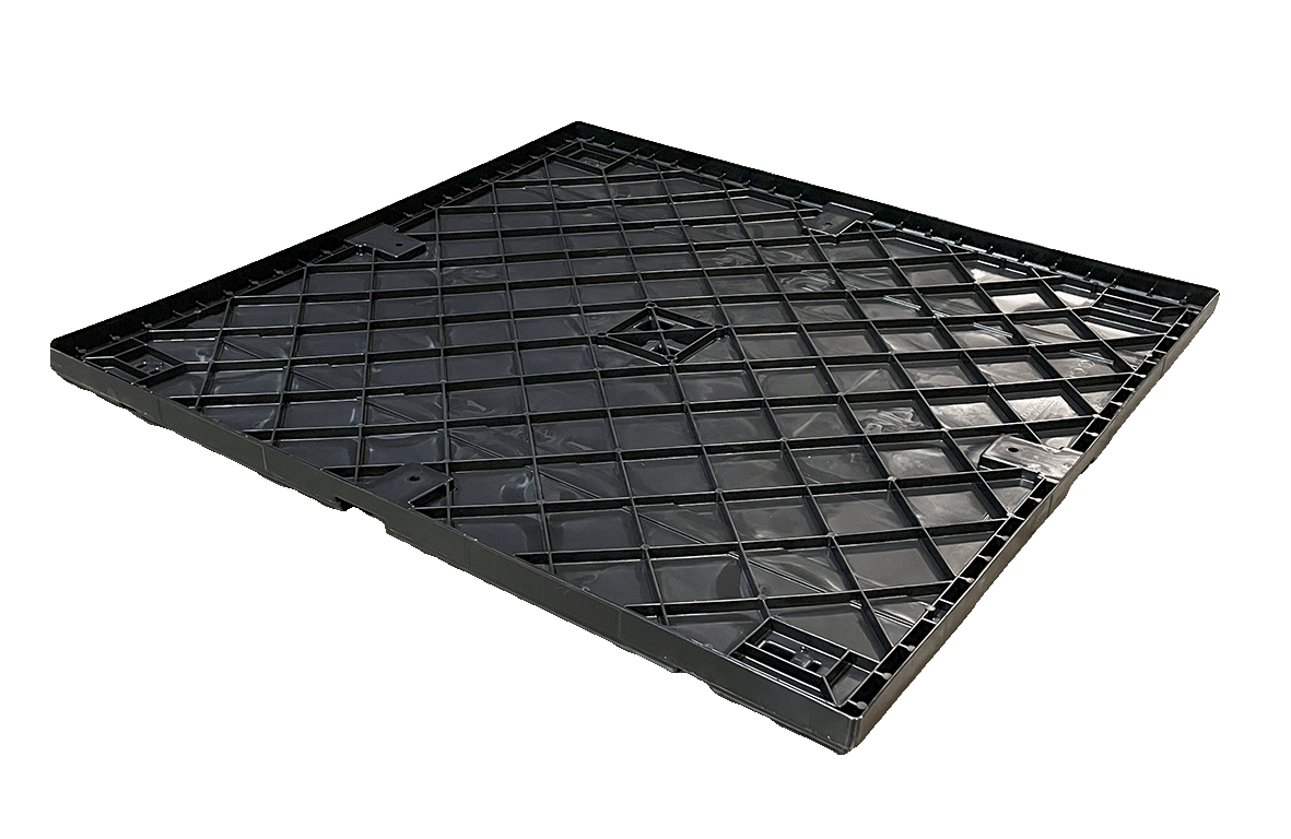 New Monoflo 45" x 48" x 3" All Black Journey Style Lid - Image 2