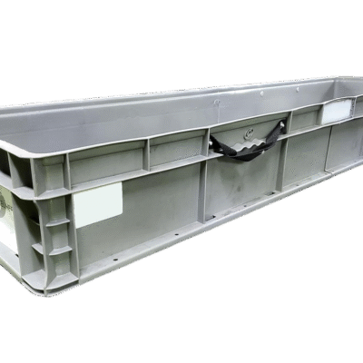 Used BCD  55″ x 15″ x 7″ Gray Cut/Weld Hand Tote Smooth Bottom