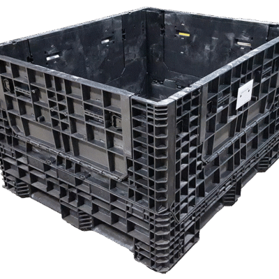 New Buckhorn 57″ x 48″ x 34″ All Black Bulk Container-4 Drop Doors