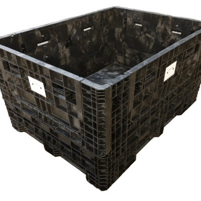 New Buckhorn 64″ x 48″ x 34″ All Black Bulk Container-4 Drop Doors
