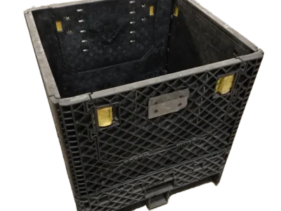 Reconditioned BCD 30" x 32" x 34" All Black Collapsible Bulk Container