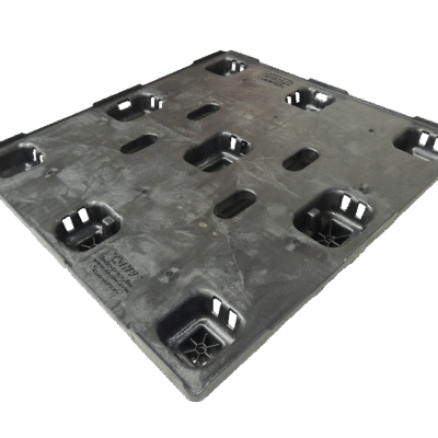 New  45″ x 48″ Black SMR Nestable 9 Leg Pallet