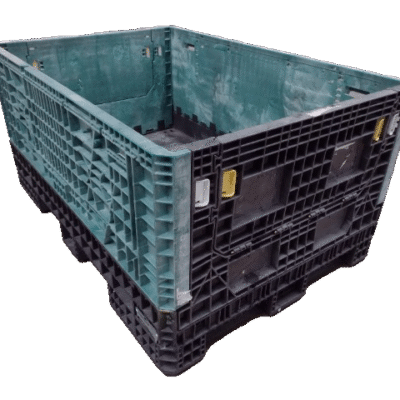 Reconditioned BCD 70″ x 48″ x 34″ Mixed Color All Good Runner Bulk Container-2 Drop Doors 48″ Side