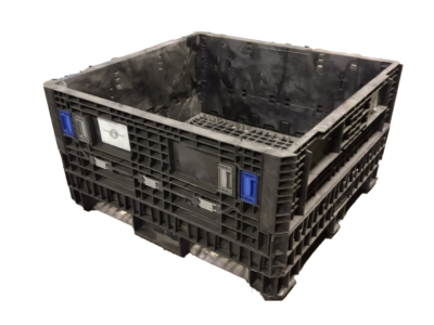 Reconditioned BCD 30" x 32" x 25" All Black Collapsible Bulk Container