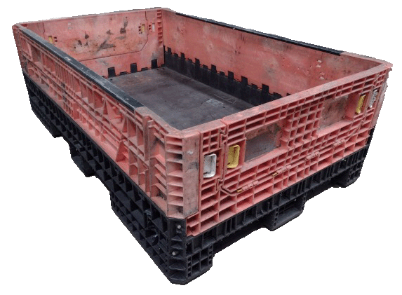 Reconditioned BCD 78" x 48" x 25" Mixed Color Bulk Container - 2 Drop Doors