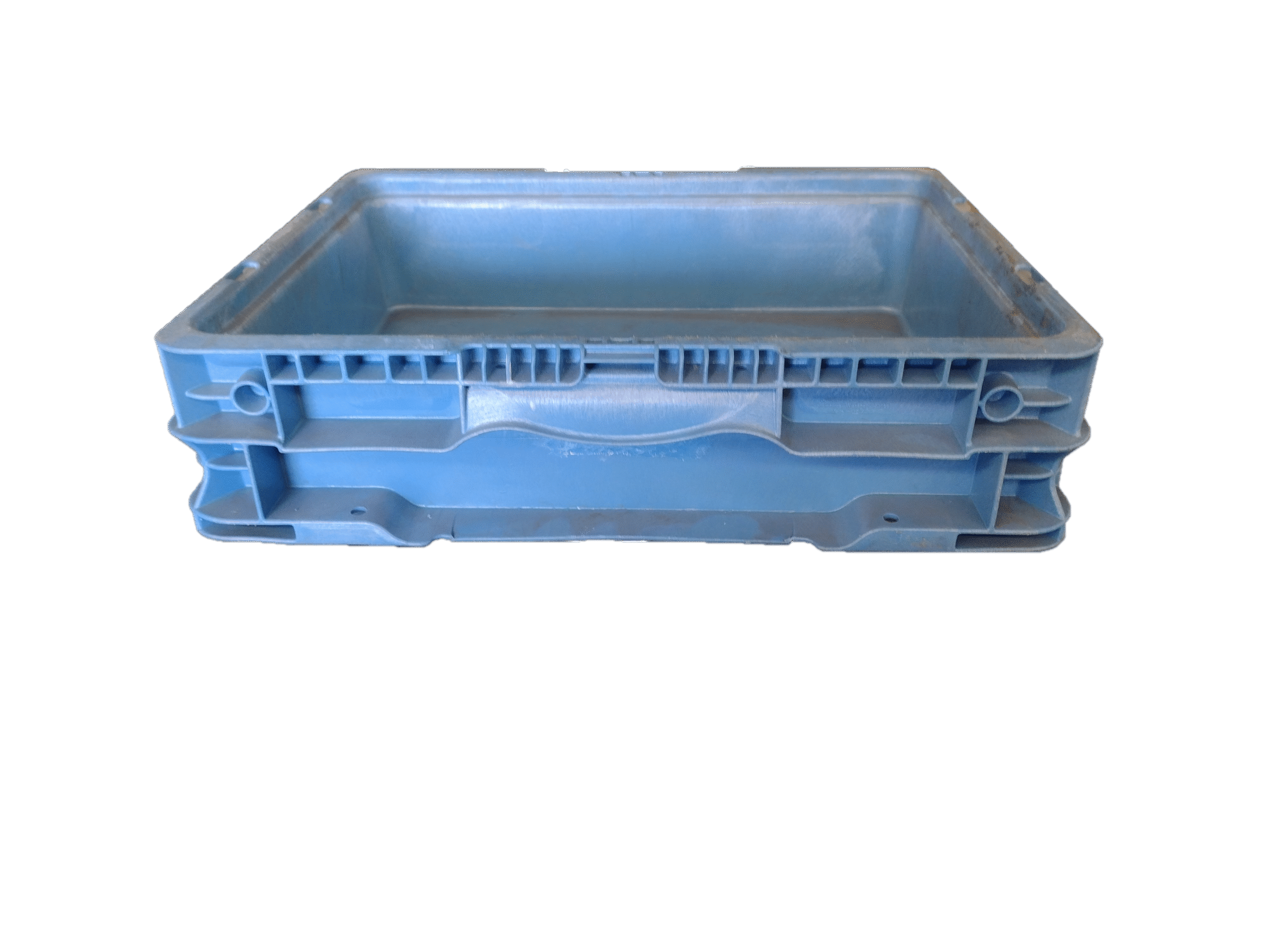 Used BCD 15" x 12" x 4" Blue Hand Tote Reinforced Bottom - Image 4